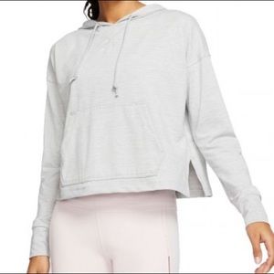 Grey Nike yoga cropped hoodie
